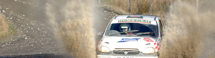 Contracts manager Hefin swaps heavy plant for a rally car in Wales GB National success