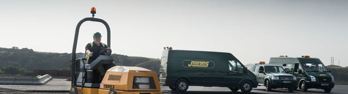 Trainees hard at work on Anglesey truck stop development