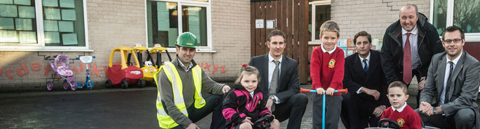 Construction team helps Holyhead school get back on their bikes