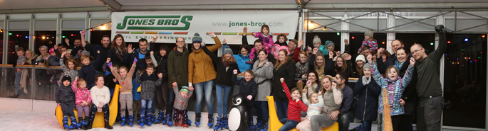 Employees and their families enjoy ice rink outing