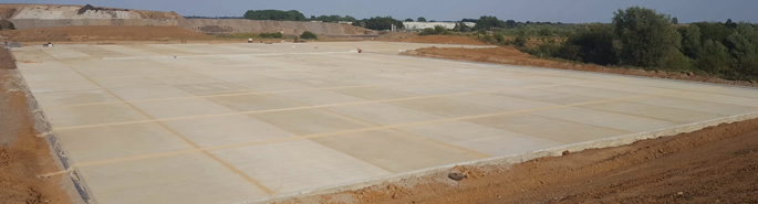 Landfill site’s 11,000m2 concrete slab completes on time and to budget