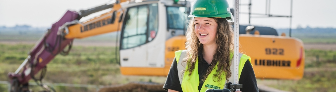 Hard work on civil engineering placement earns Lydia, 22, a permanent job for after graduation