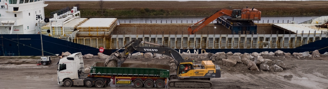 Import of rock armour for key sea defence project finished ahead of schedule