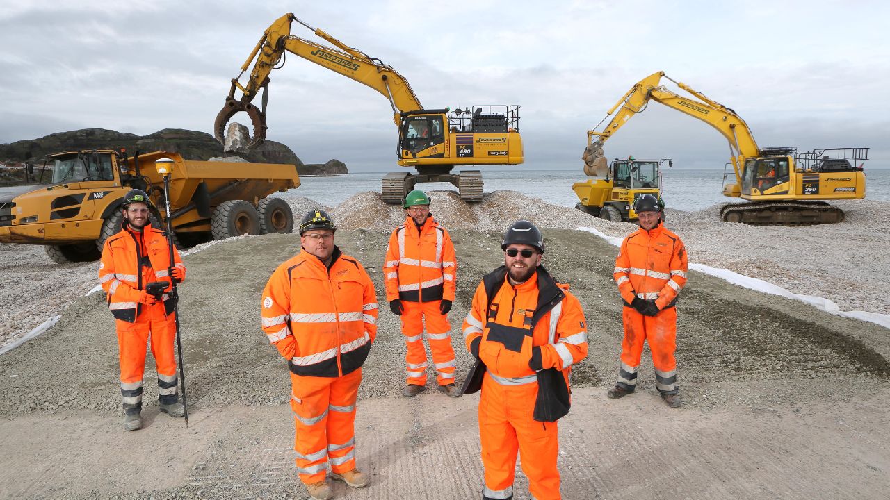 Jones Bros begins work on multi-million-pound coastal defence project in North Wales